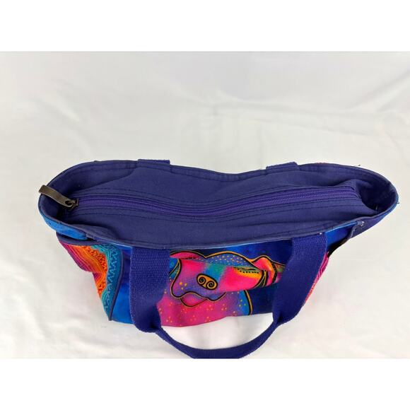 Laurel Burch Woof Dog Medium Tote Bright Furry Friend Travel Bag - Picture 3 of 16